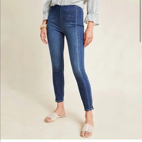 Anthropologie | Pilcro & the Letterpress | Seamed High Rise Denim Legging 26 - Picture 1 of 12